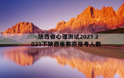 陕西省心理测试2021 2021下陕西省教资报考人数